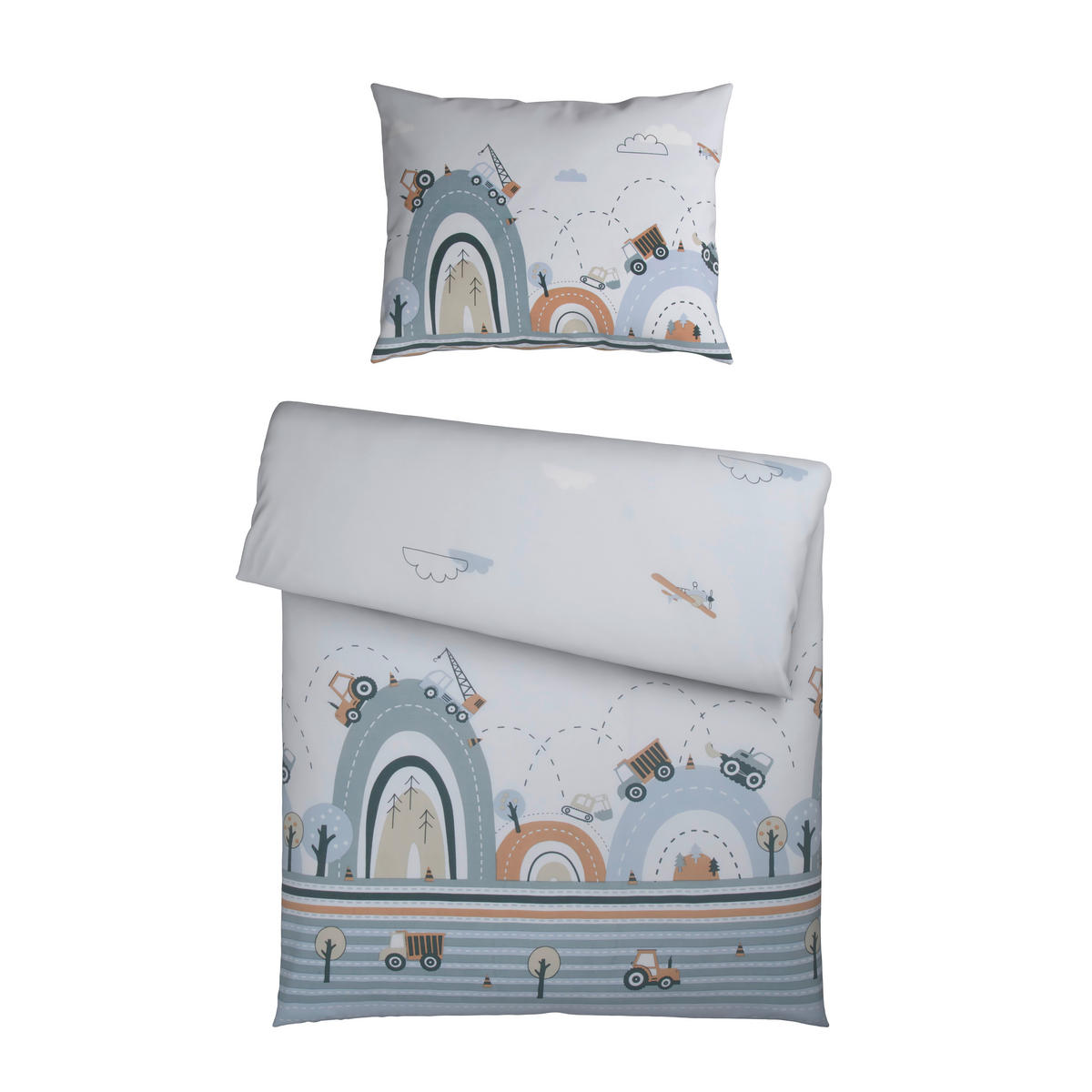 BABYBETTWÄSCHE 100/135 cm  - Grau, Basics, Textil (100/135cm) - Patinio