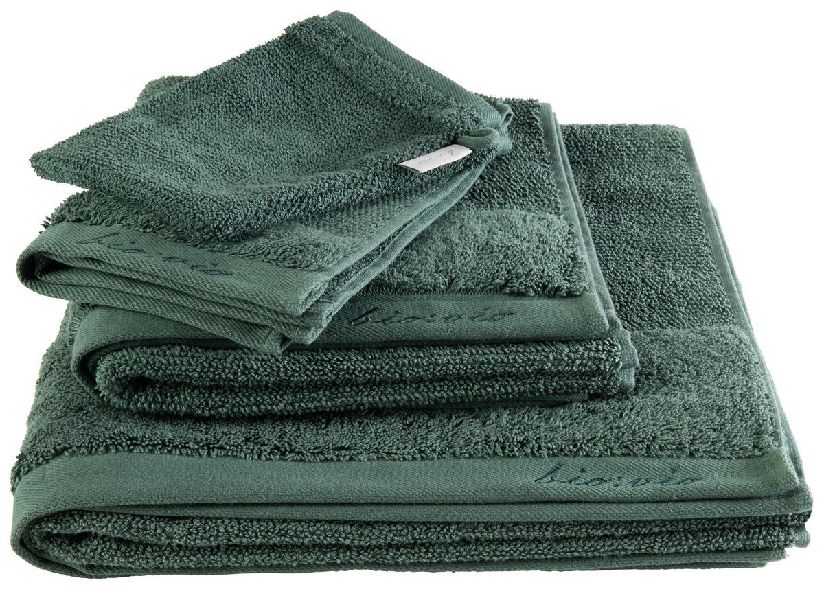 RUČNÍK PRO HOSTY, 30/50 cm, tmavě zelená - tmavě zelená, Natur, textil (30/50cm) - Bio:Vio