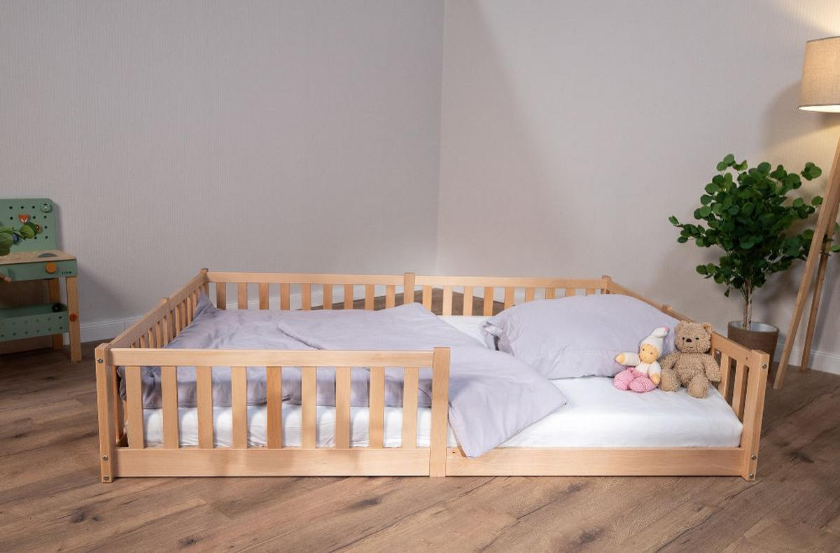 HAUSBETT  - Buchefarben, Basics, Holz (140/200/161cm) - tiSsi