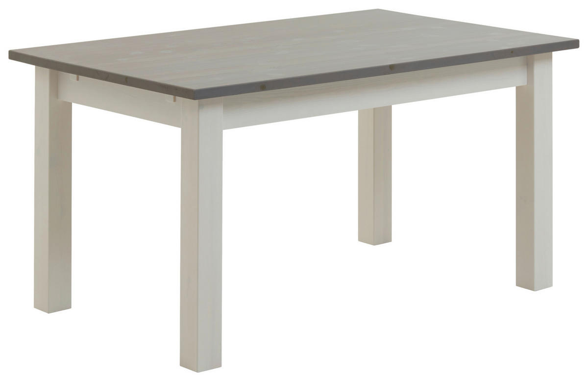 ESSTISCH in Holz 160/90/78 cm  - Weiß/Grau, ROMANTIK / LANDHAUS, Holz (160/90/78cm) - Boxxx