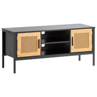 LOWBOARD  in 110/48/40 cm  - Schwarz/Braun, KONVENTIONELL, Holzwerkstoff/Metall (110/48/40cm) - Livetastic