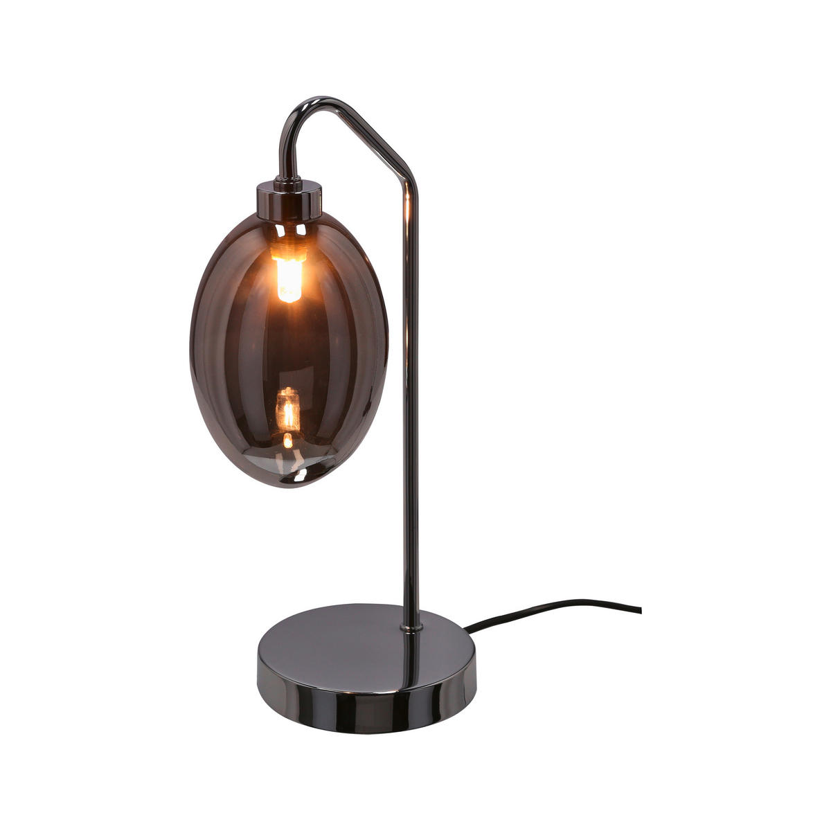 TISCHLEUCHTE Lukka 13/16/36 cm   - Chromfarben/Edelstahlfarben, Design, Glas/Metall (13/16/36cm)