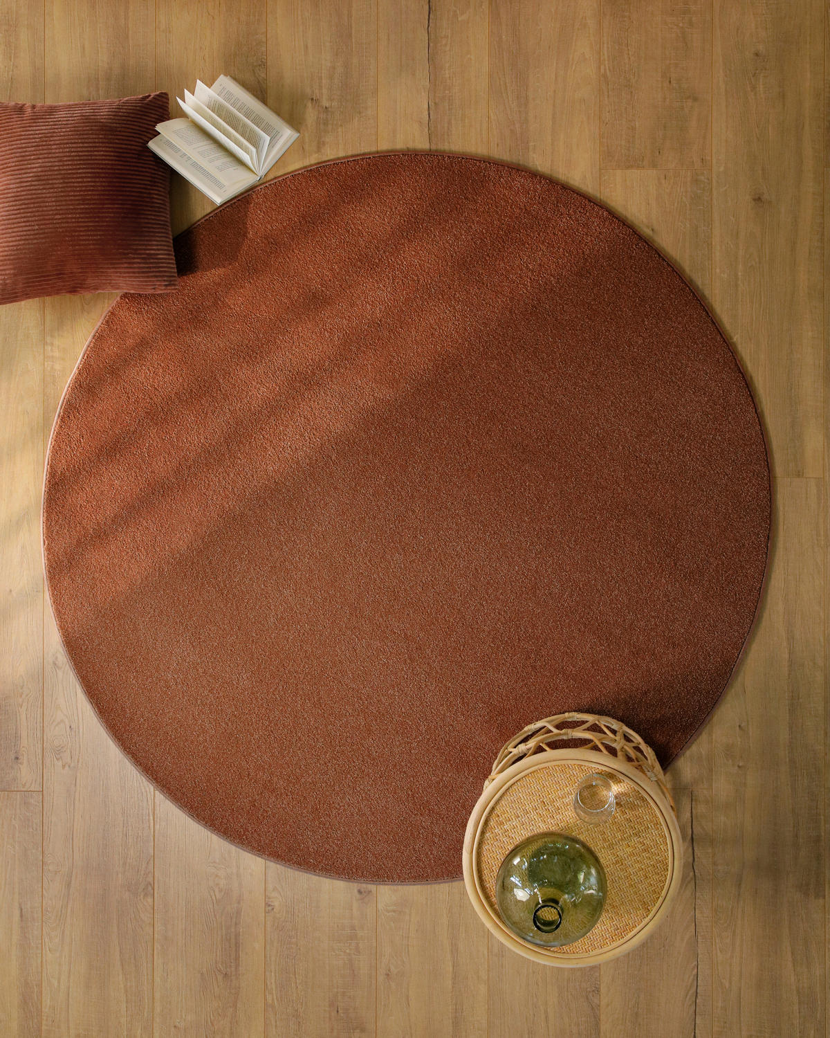 WEBTEPPICH  Wohnzimmer 120 cm Esprit Terracotta rund  - Terracotta, Basics, Textil (120cm) - Esprit
