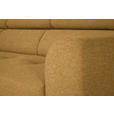 ECKSOFA in Chenille Currygelb  205/280 cm  - Currygelb/Schwarz, Design, Textil/Metall (205/280cm) - Xora