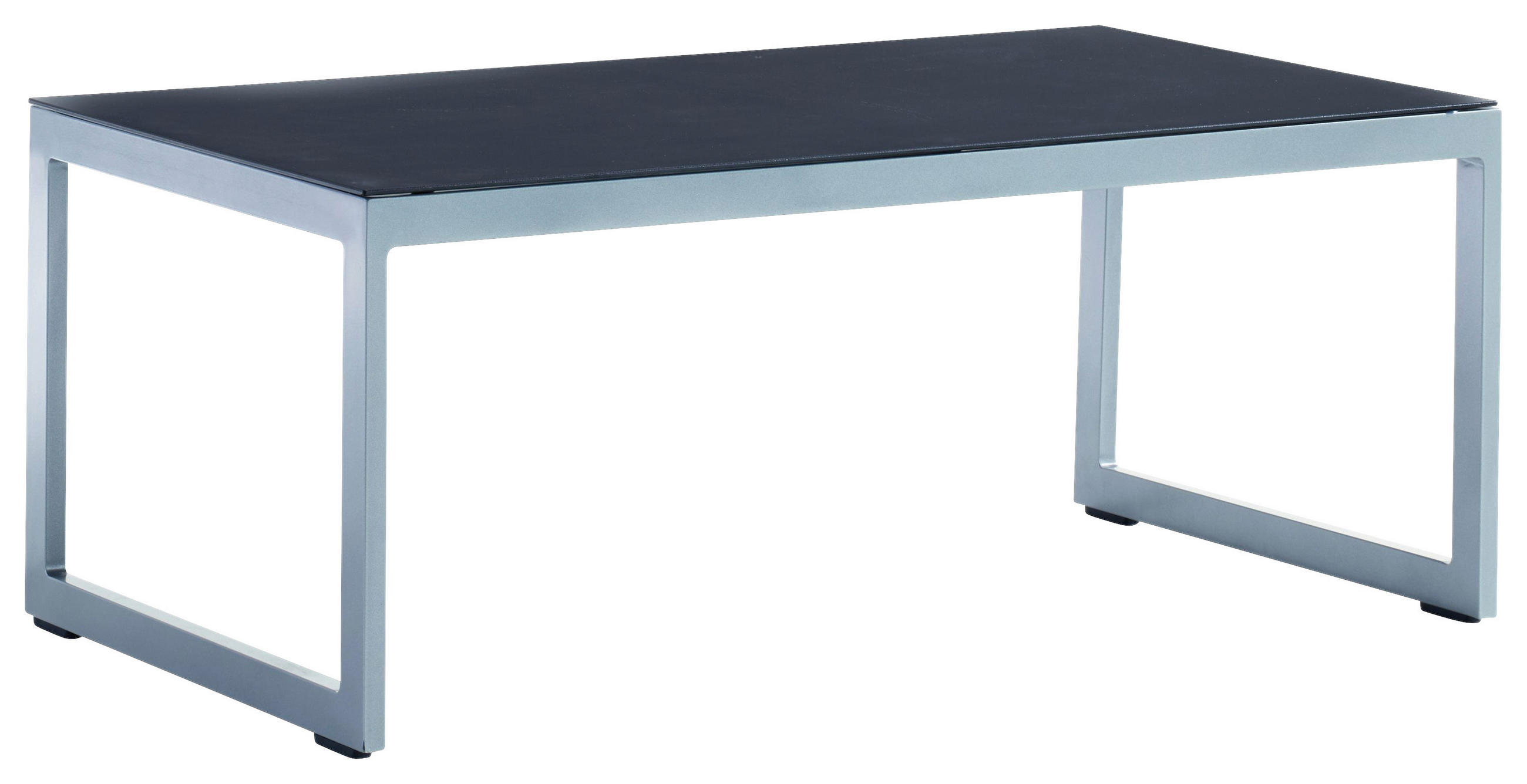 LOUNGETISCH  - Graphitfarben/Grau, Basics, Glas/Metall (110/60/44cm) - Sieger