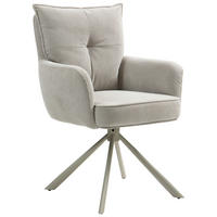 ARMLEHNSTUHL  in Feincord  - Beige, Design, Textil/Metall (61/95/67cm) - Novel