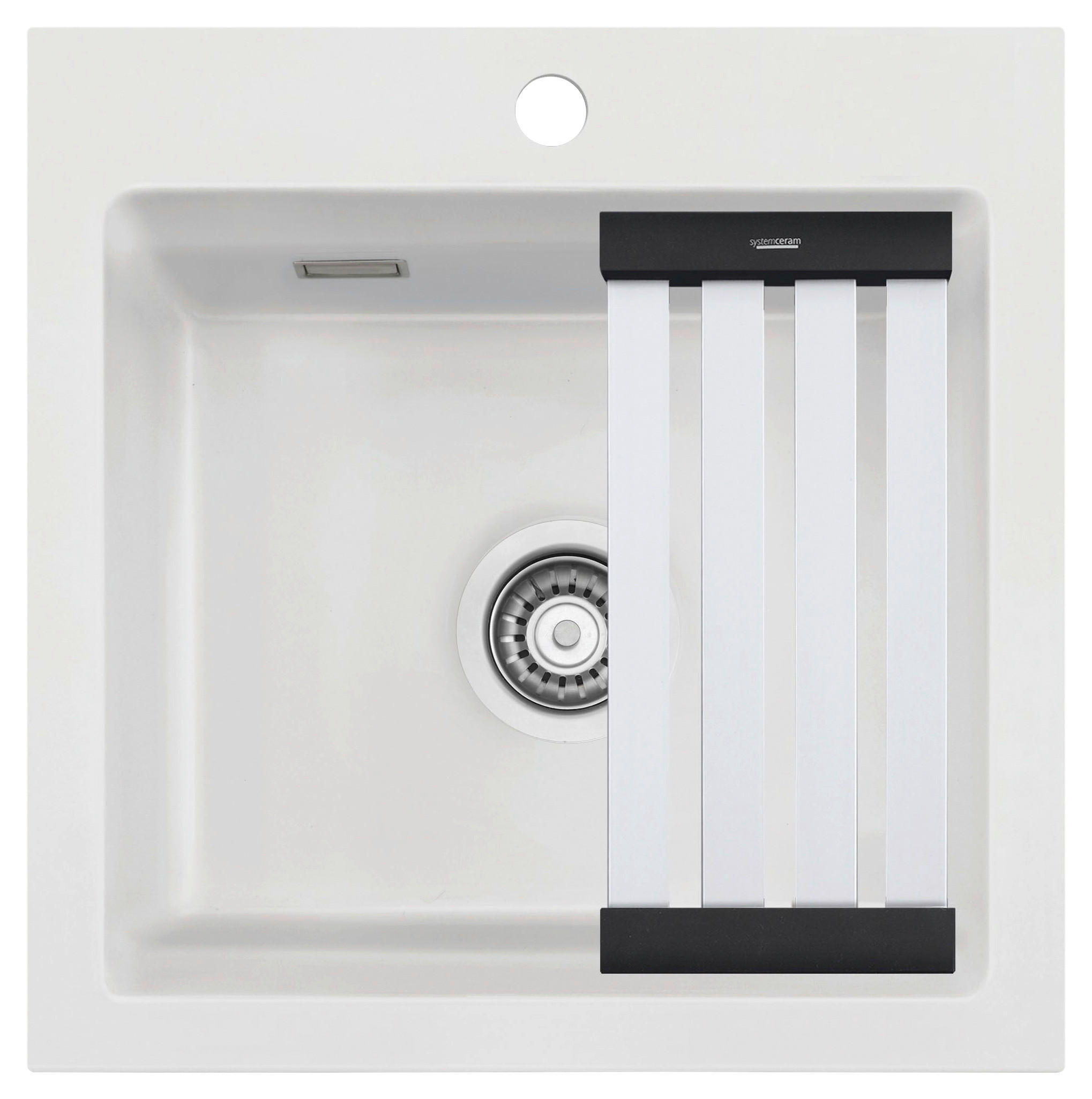 Systemceram Spüle Kara 51 Weiß 51x20x51 cm
