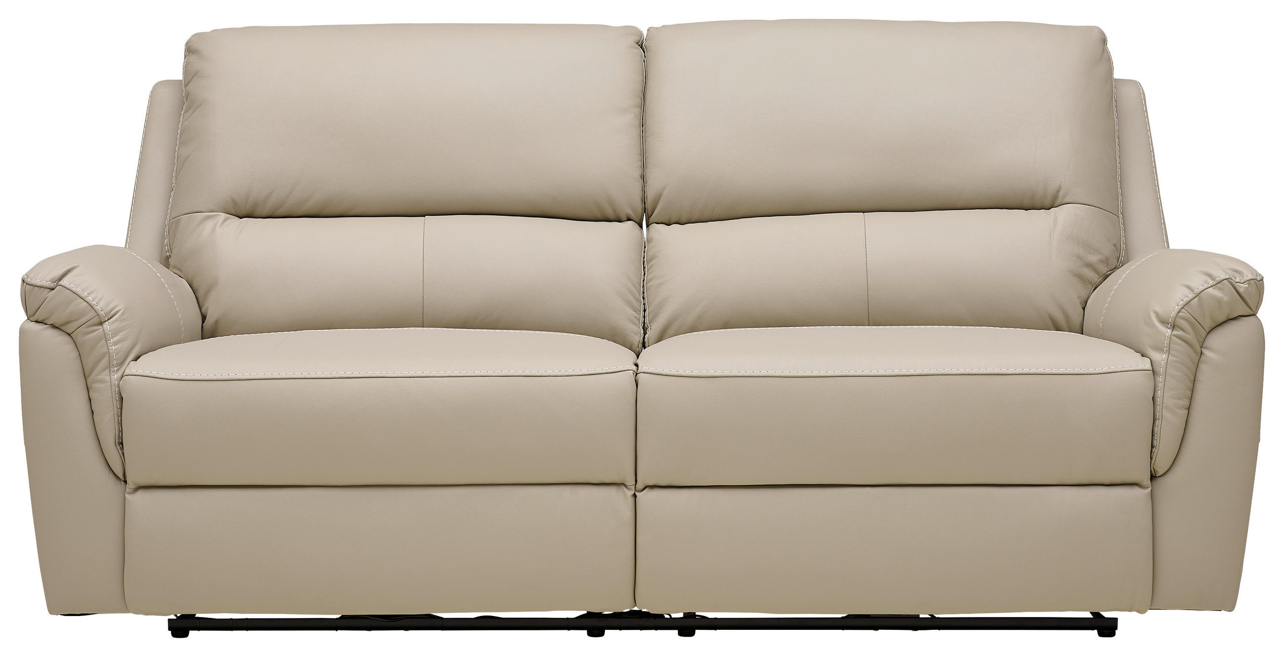 Canapea Cu 3 Locuri, lemn, textil, piele, gri deschis