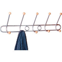 HAKENLEISTE  in Buche Buchefarben, Alufarben  - Buchefarben/Alufarben, Design, Holz/Metall (50/14/7cm) - Carryhome