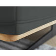 ECKSOFA in Echtleder Grau  305/163 cm  - Eichefarben/Schwarz, Design, Leder/Holz (305/163cm) - Novel