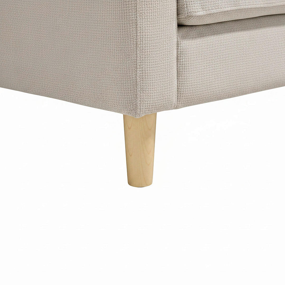 ECKSOFA RIVO Beige Webstoff Rückenkissen  - Beige/Naturfarben, Design, Kunststoff/Textil (185/88/129/76cm) - MID.YOU
