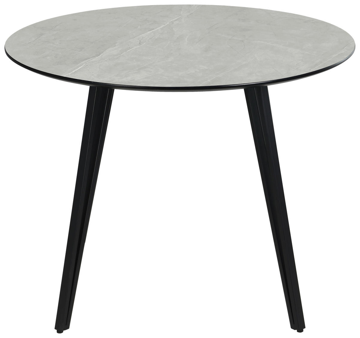 ESSTISCH in Metall, Holzwerkstoff 100/100/75 cm  - Hellgrau/Schwarz, Design, Holzwerkstoff/Metall (100/100/75cm) - Boxxx