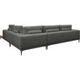 ECKSOFA  in Leinwand Graphitfarben  318/271 cm  - Schwarz/Graphitfarben, Design, Textil/Metall (318/271cm) - Belluti