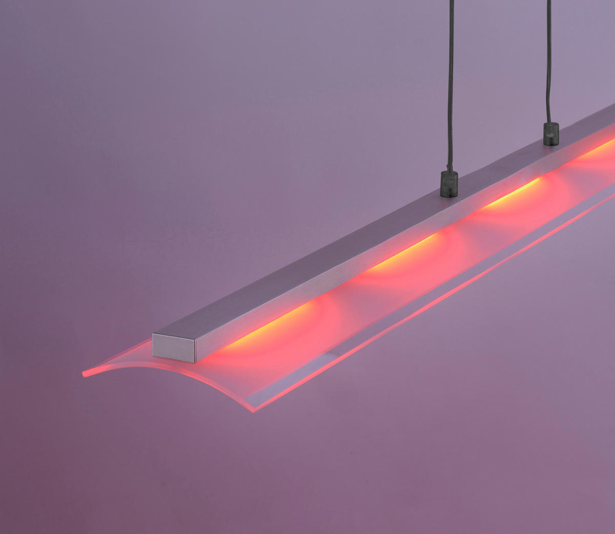 LED-DECKENLEUCHTE 100/8,0/120 cm    - Edelstahlfarben, Design, Glas/Kunststoff (100/8,0/120cm)