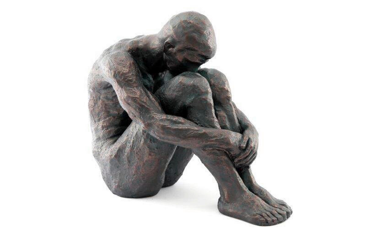 SZOBOR - fekete, Basics, természetes anyagok (33.5/40/23cm)