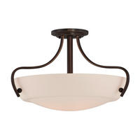 DECKENLEUCHTE  45.7/30.5 cm    - Dunkelbraun/Bronzefarben, Romantik / Landhaus, Glas/Metall (45.7/30.5cm) - Elstead Lighting