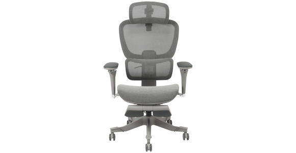 DREHSTUHL  in Netzbespannung Grau  - Grau, MODERN, Kunststoff/Textil (72,5/109-118/73cm) - Novel