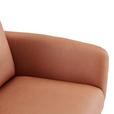 ARMLEHNSTUHL  in Eisen Mikrofaser  - Cognac/Schwarz, Design, Textil/Metall (62/89,5/65cm) - Novel