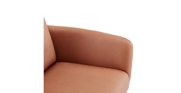ARMLEHNSTUHL in Eisen Mikrofaser - Cognac/Schwarz, Design, Textil/Metall (62/89,5/65cm) - Novel