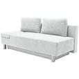 SCHLAFSOFA Flachgewebe Creme  - Chromfarben/Creme, Design, Holz/Textil (205/77-93/99cm) - Novel