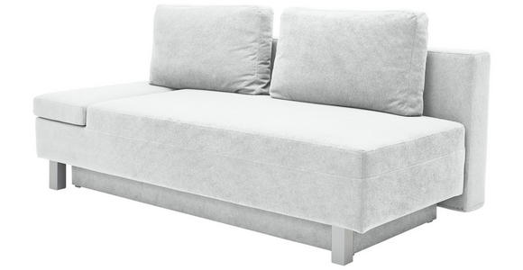 SCHLAFSOFA Flachgewebe Creme - Chromfarben/Creme, Design, Holz/Textil (205/77-93/99cm) - Novel