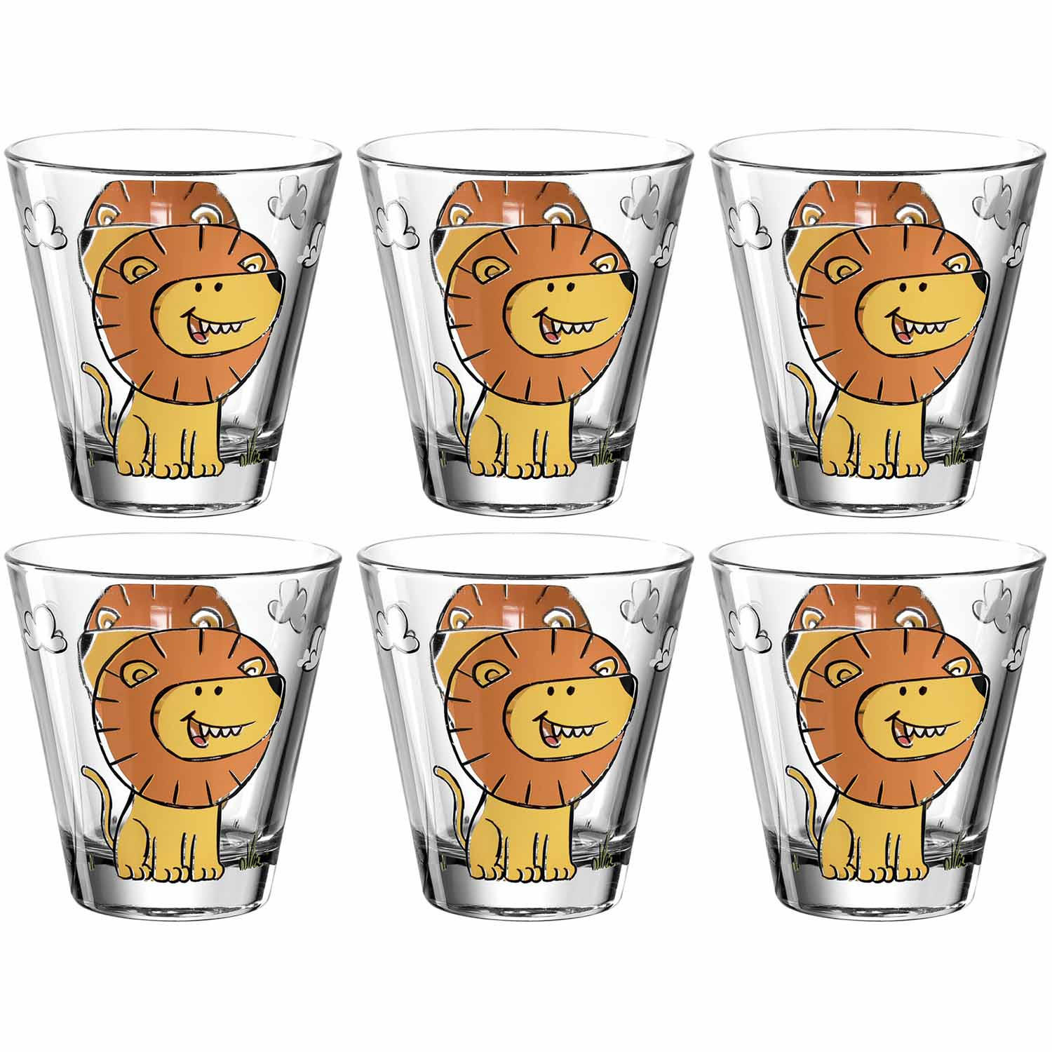 KINDER-GLÄSERSET Bambini 6-teilig  - Transparent, Trend, Glas (8,5/9/8,5cm) - Leonardo