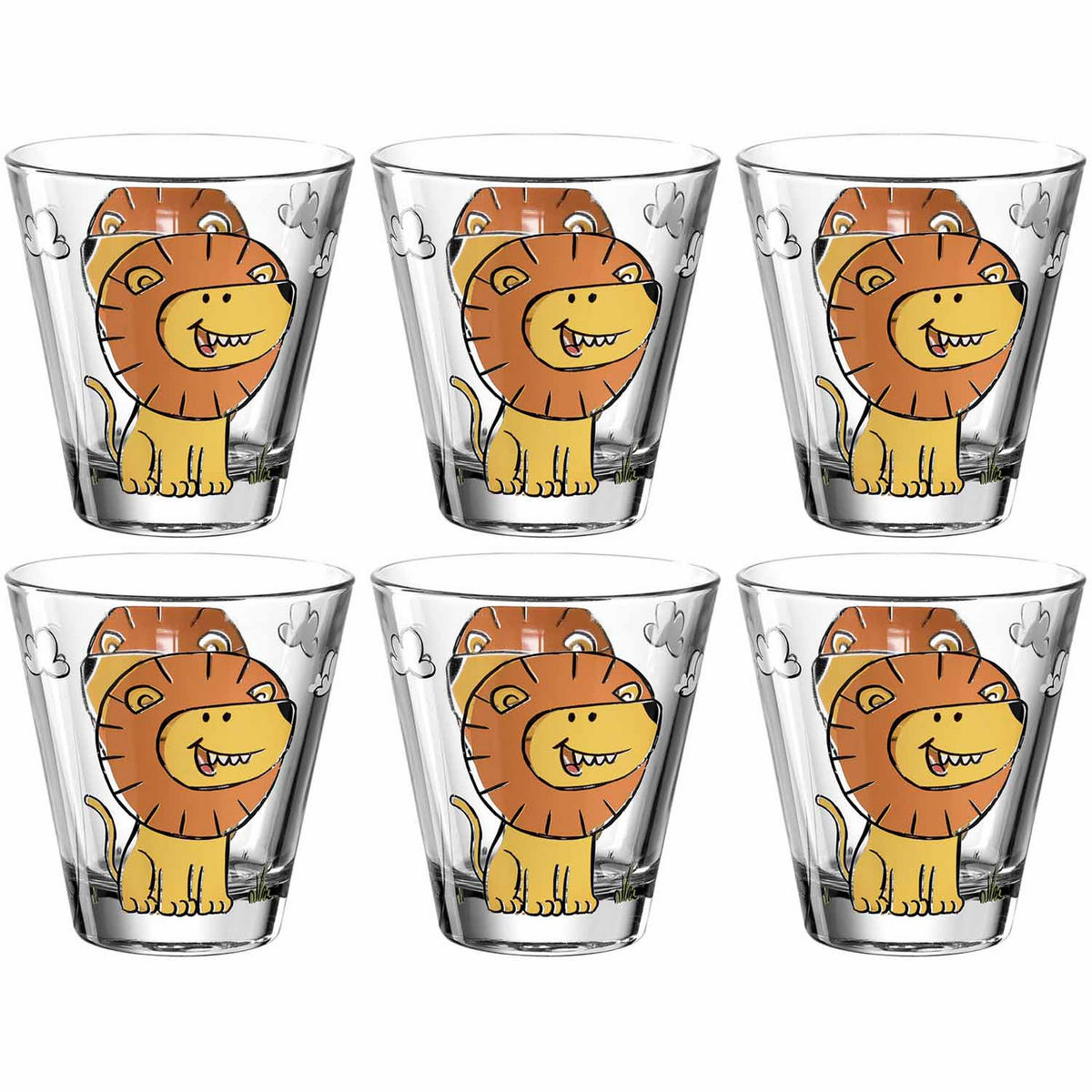 KINDER-GLÄSERSET Bambini 6-teilig  - Transparent, Trend, Glas (8,5/9/8,5cm) - Leonardo