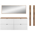 GARDEROBE 5-teilig  in 255/179/37 cm  - Weiß/Eiche Artisan, Design, Holzwerkstoff (255/179/37cm) - Voleo