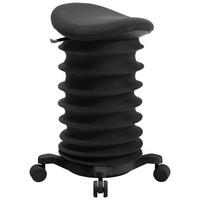 BÜROHOCKER Schwarz  - Schwarz, Design, Kunststoff/Textil (37,5/58-70/36cm) - Topstar