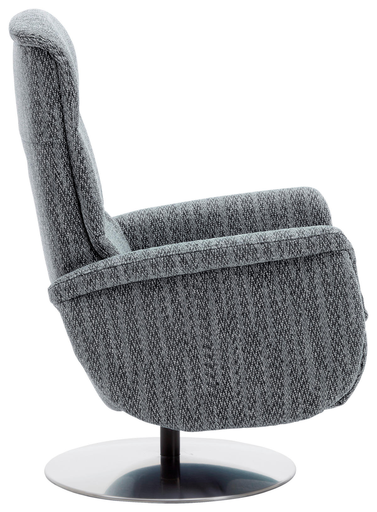 RELAXSESSEL in Textil Anthrazit  - Edelstahlfarben/Anthrazit, Design, Textil/Metall (71/112/83cm) - Dieter Knoll