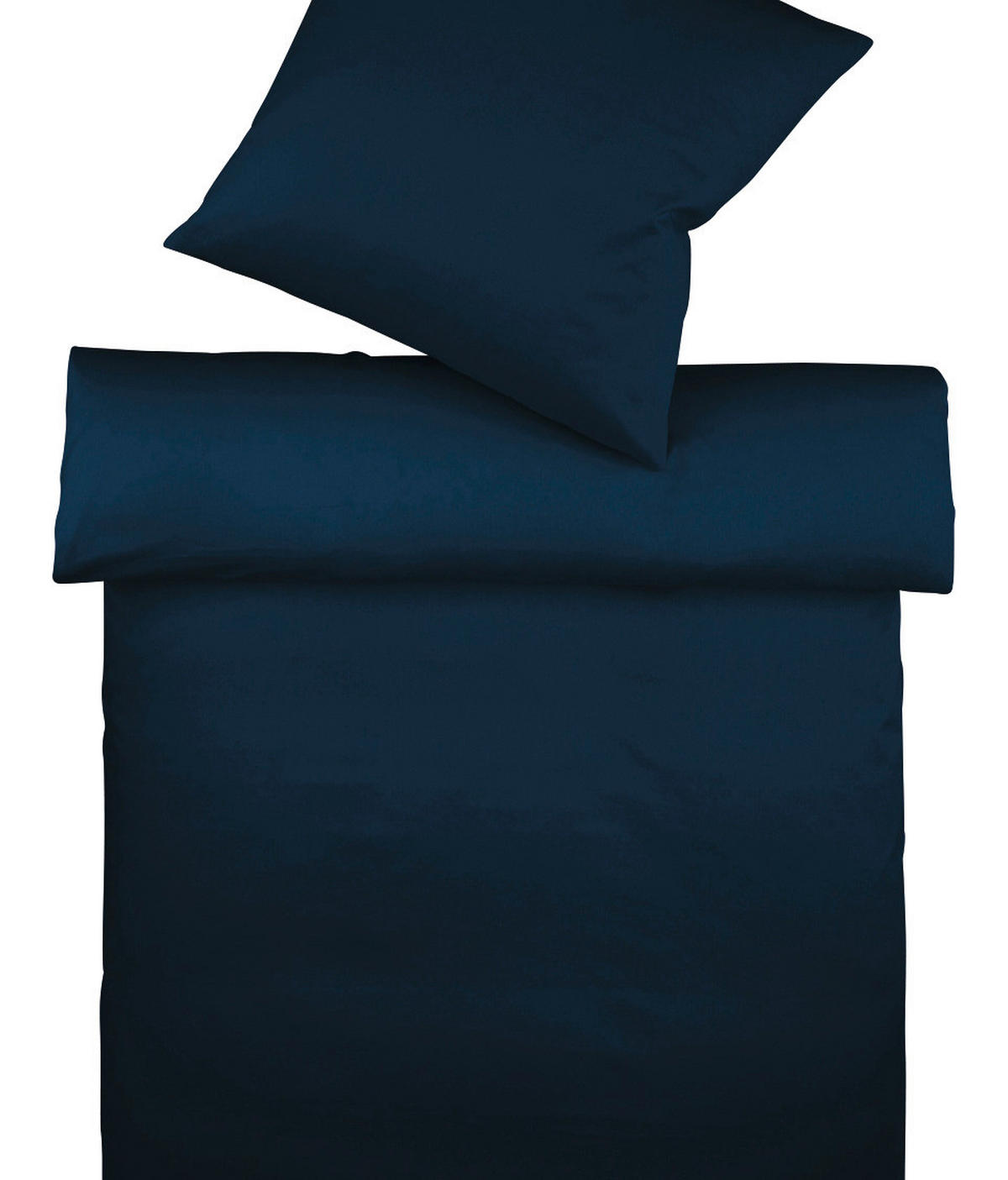 BETTWÄSCHE Makosatin 135/200 cm  - Dunkelblau, Basics, Textil (135/200cm) - Fleuresse