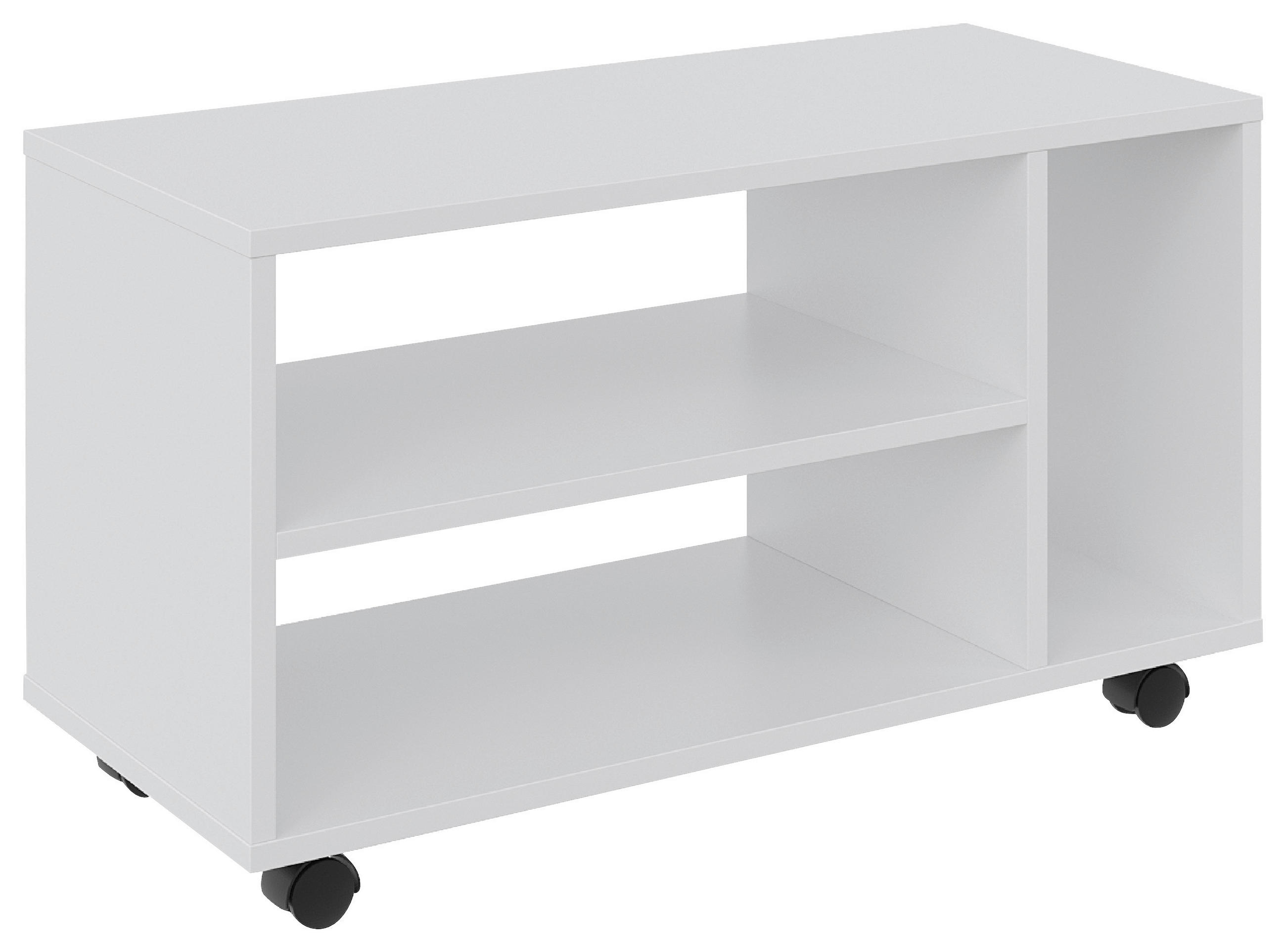Carryhome KOMODA POD TELEVIZI, bílá, 73,5/42/33,5 cm