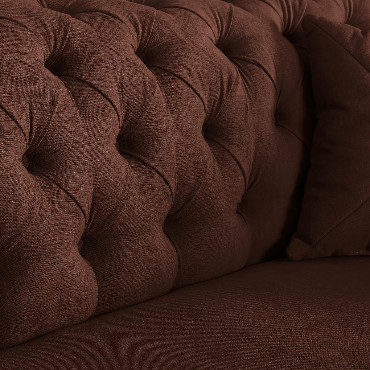 3-SITZER-SOFA Mikrofaser Braun  - Braun/Cappuccino, Design, Holz/Textil (232/79/97cm) - Livetastic