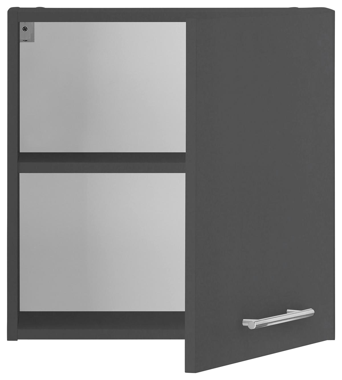 AUFSATZSCHRANK 50/50/31 cm  in  - Chromfarben/Anthrazit, Design, Holzwerkstoff/Metall (50/50/31cm)