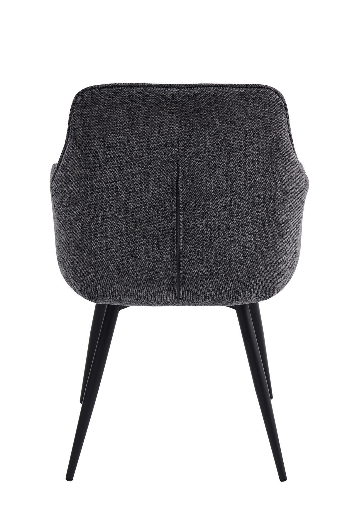 ARMLEHNSTUHL-SET 2 Stück  in Stahl Mikrofaser  - Anthrazit/Schwarz, MODERN, Textil/Metall (53/85/62cm) - MID.YOU