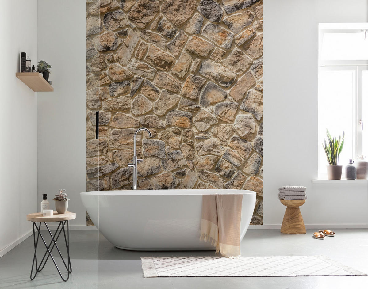 VLIESTAPETE Muro  - Taupe/Braun, Natur (200/260cm) - Komar