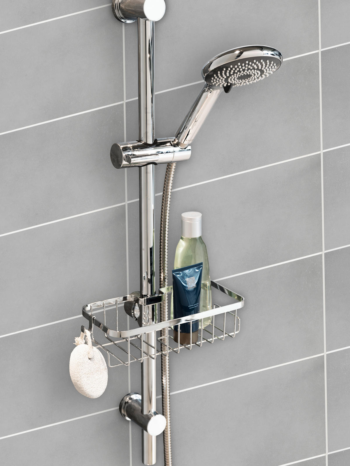 DUSCHKORB - Chromfarben, MODERN, Kunststoff (28,5/4/11,5cm) - Wenko