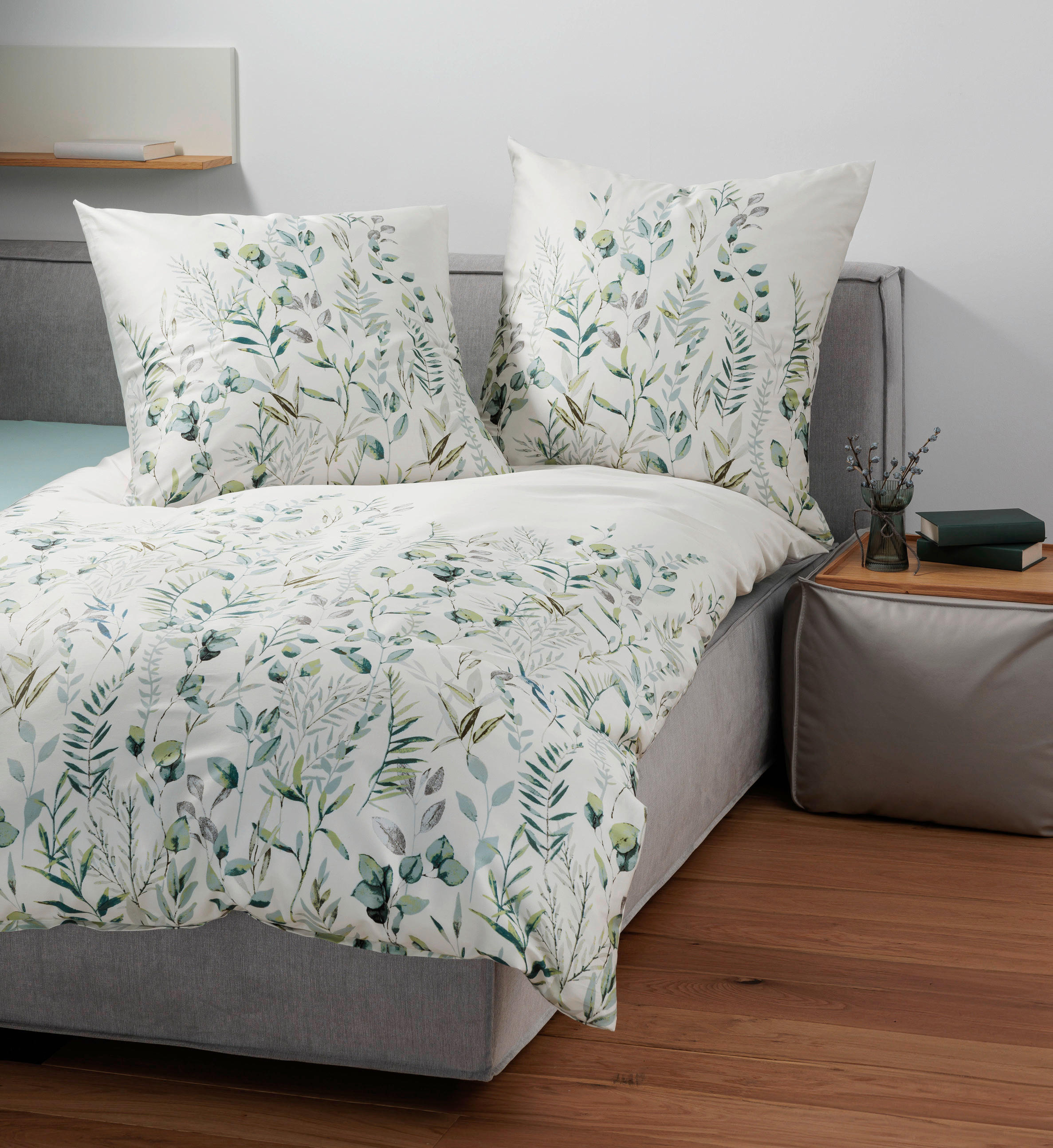 POSTELJNINA 200/200 cm mako saten zelena  - zelena, Konvencionalno, tekstil (200/200cm) - Janine