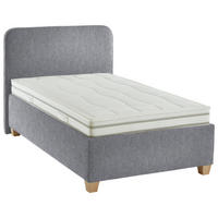 POLSTERBETT 120/200 cm  in Grau  - Weiss/Grau, Konventionell, Holz/Textil (120/200cm) - Beldomo - Sleep