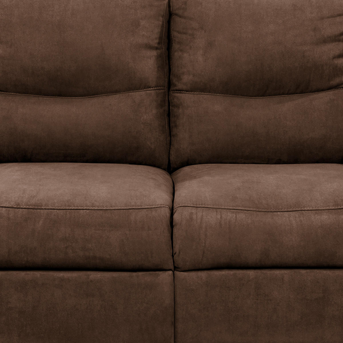 2-SITZER-SOFA Flachgewebe Mokka  - Schwarz/Mokka, Design, Holz/Textil (174/97/97cm) - Livetastic