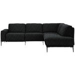ECKSOFA in Flachgewebe Schwarz  260/210 cm  - Schwarz, Design, Textil/Metall (260/210cm) - Johann Jakob