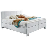 BOXSPRINGBETT 200/200 cm  in Mintgrau  - Mintgrau/Chromfarben, KONVENTIONELL, Kunststoff/Textil (200/200cm) - Hom`in