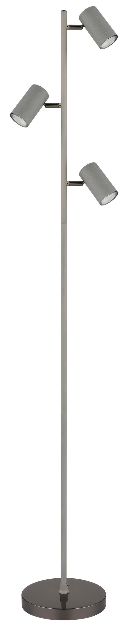 GOLVLAMPA ROBBY 21,5/23/154 cm    - svartkrom/grå, Design, metall/plast (21,5/23/154cm) - Globo