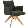 ARMLEHNSTUHL  in Webstoff  - Waldgrün/Eichefarben, Design, Holz/Textil (57/86/65cm) - Valnatura