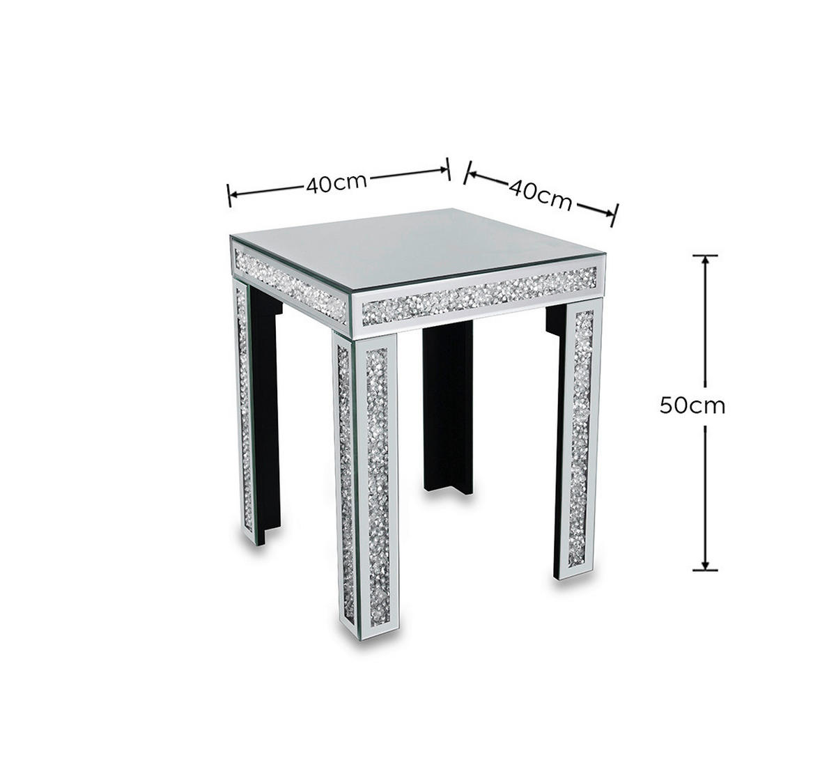 BEISTELLTISCH 40/40/50 cm Klar rechteckig  - Klar, Trend, Glas (40/40/50cm) - Boxxx