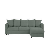 ECKSOFA in Chenille Grau  - Grau, Design, Textil (254/160cm) - MID.YOU