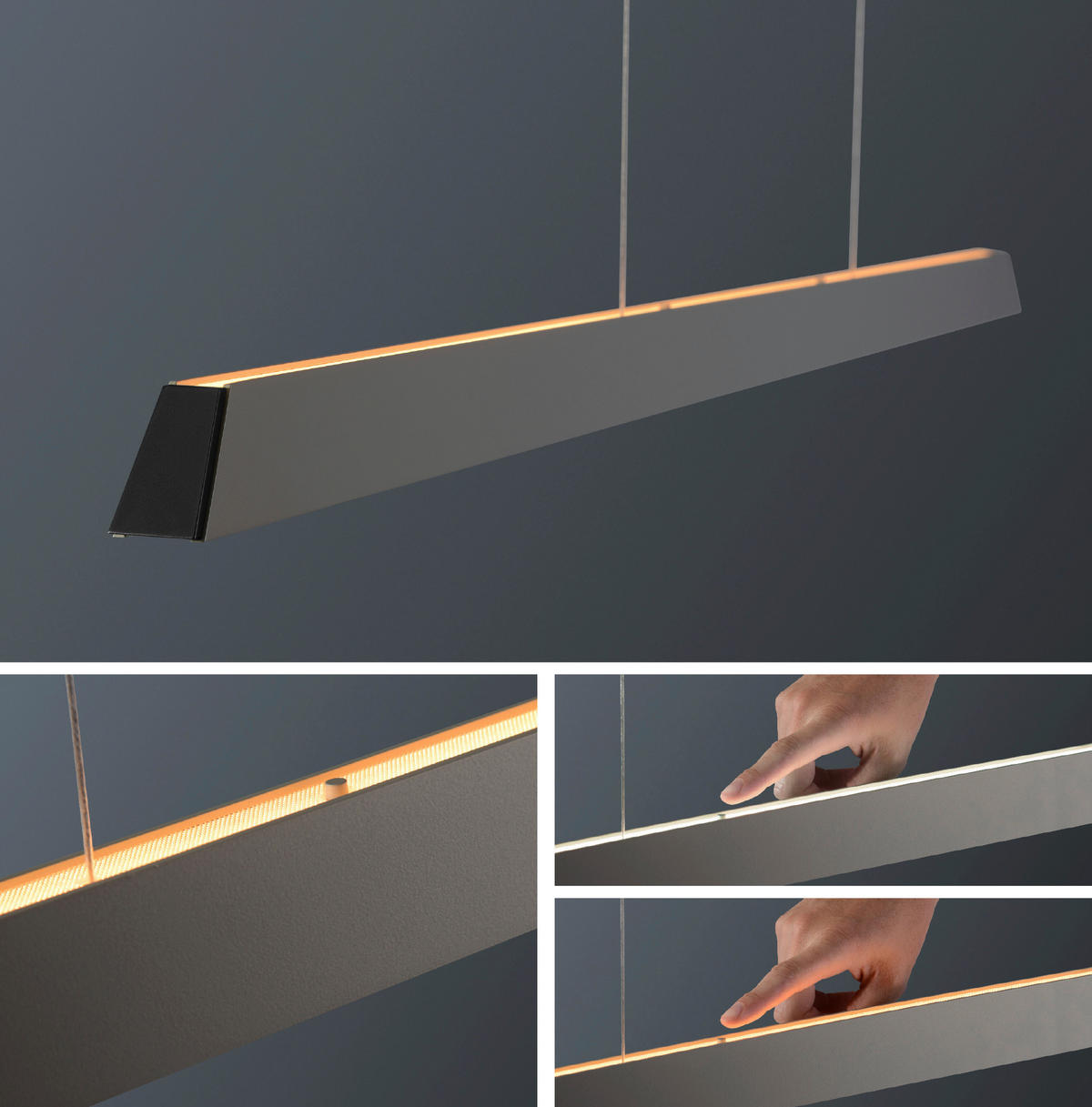 LED-HÄNGELEUCHTE 120/3/140 cm  - Schwarz/Weiß, Design, Metall (120/3/140cm) - BOPP
