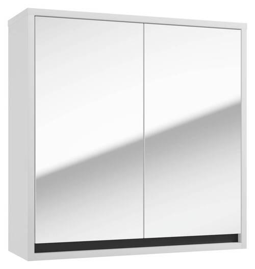 ZRCADLOVÁ SKŘÍŇKA, antracitová, bílá, bílá, 60/60/20 cm - bílá/antracitová, Basics, kompozitní dřevo (60/60/20cm) - MID.YOU