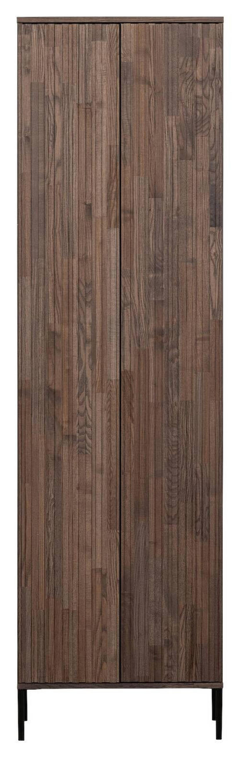 MEHRZWECKSCHRANK 60/210/42 cm  in Eschefarben  - Eschefarben/Schwarz, Design, Holz/Holzwerkstoff (60/210/42cm) - Ambia Home