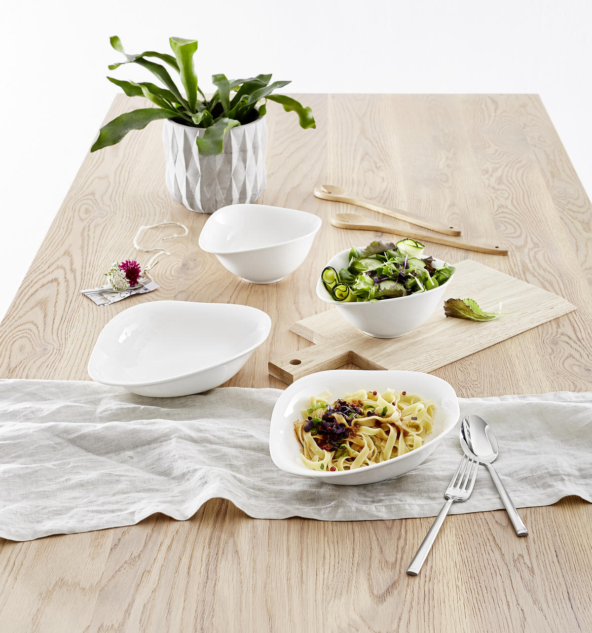 SALATSET  Vapiano 2-teilig  - Weiss, Design (21/17cm) - Villeroy & Boch